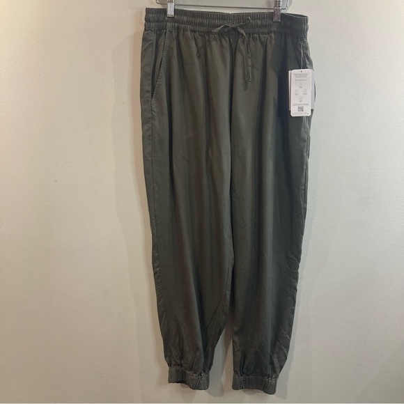 MAGASCHONI Sz L 100% Tencel Elastic Waist & Hem Drawstring Pockets Jogger NEW - Picture 3 of 11